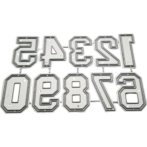 Number Metal Cutting Dies Stencil DIY Scrapbooking Album Paper Card Template Mold Embossing Decoration