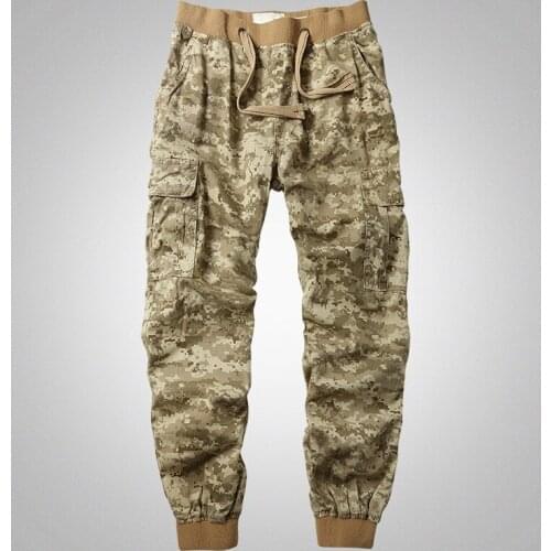 Mens Sand Camouflage Multi-pockets Cargo Pants Casual Thin Long Trousers Safari Style c6