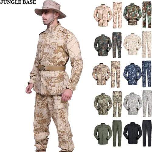 Mens Tactical ACU Camouflage Suit Live Action CS Outdoor Combat Uniform Military Fans Outreach Training Coat Pants JACKET+PANTS