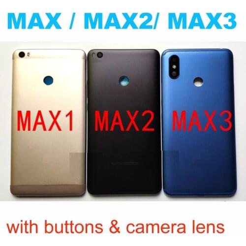 Original Best Metal Back Shell Housing Door Battery Cover Case For Xiaomi Mi MAX 2 3 MAX2 MAX3 Power Buttons & Camera Lens Glass
