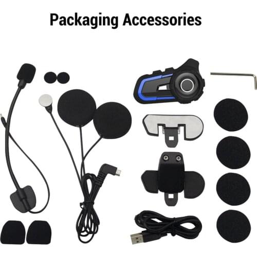 Universal Motorcycle Helmet Intercom Motorbike Wireless Bluetooth-compatible Headset Waterproof S2 Interphone with FM Radio