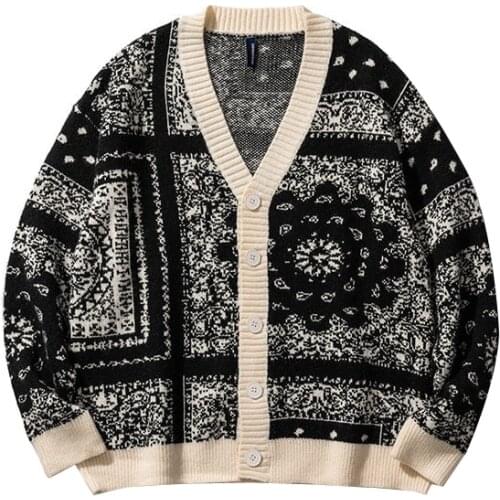 Japanese Ethnic Fashion Cardigan 2021 Streetwear Harajuku Casual Sweater Men Clothing Winter Coat Retro Loose Couple Top Male