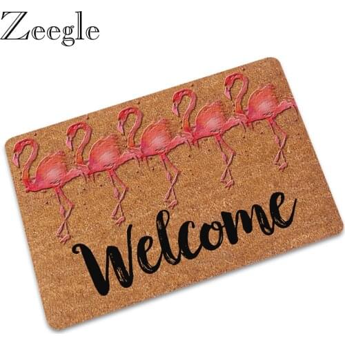Zeegle Rubber Living Room Carpet Doormat Non-slip Bath Mat Outdoor Rug Welcome Indoor Mat Waterproof Hallway Foot Mat