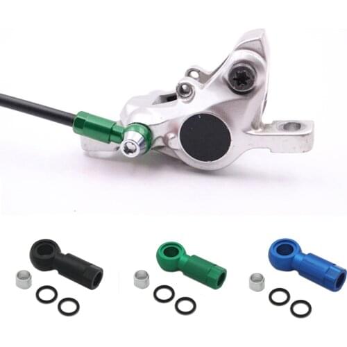 1 Set Of Brake Hose Fitting Olive Head Replaces For SLX XT XTR Hydraulic Aluminum Alloy Black/blue/green