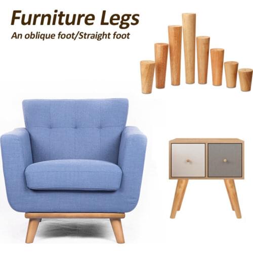 1Pc Solid Wood Sofa Feet Inclined Sofa Bed Cabinet Table Legs for Furniture Wooden Chair Replacement Feet Sloping Feet