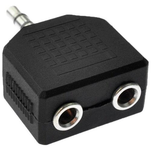 3.5mm Jack 1 in 2 Couples Sudio Line Earbud Headset Y Splitter Headphone Earphone Adapter For Tablet Phone MP3 MP4