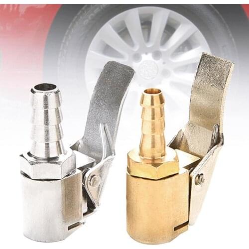 6/8mm Car Tire Wheel Inflator Pump Valve Clipes-Ons Air Hose Chuck Clamp Connector