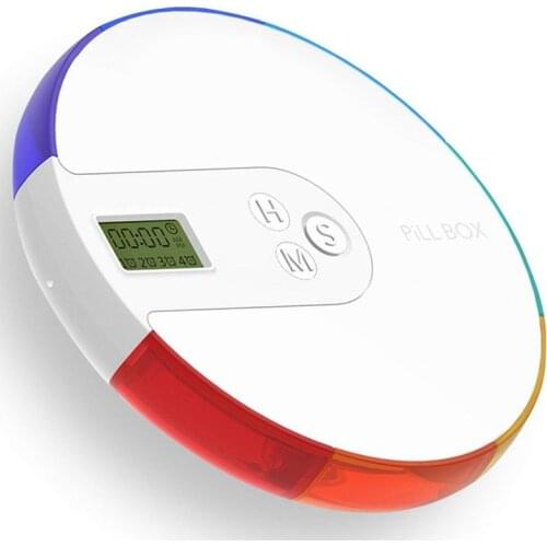 7 Day Pill Box Alarm-DIY Digital Small Pocket Pill Organizer Timer,Travel Pill Case Reminder - Weekly Portable Medicine Pill Box