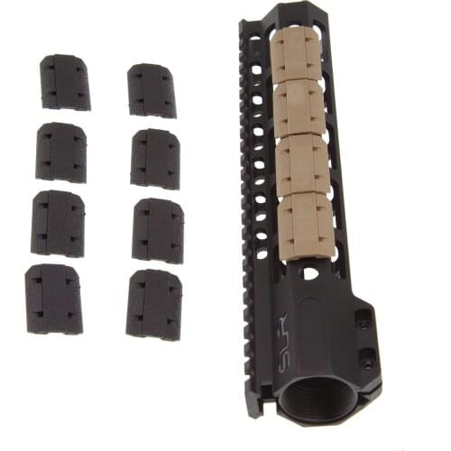 Airsoft M-LOK Rail Cover 8 Piece Polymer Softair Mlok Handguard Cover Fit 20mm Picatinny Weaver Rail Mount Accessories