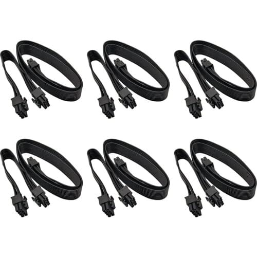 ATX CPU 8 Pin Male to Dual PCIe 2X 8 Pin (6+2) Male Power Adapter Cable for Corsair Modular Power Supply(63cm+23cm)