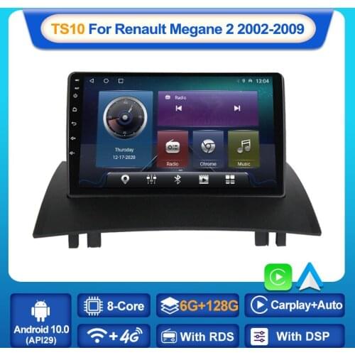 GPS 9" IPS Screen Android11 4G Lte For Renault Megane 2 2002-2009 Car Radio Multimedia Video Player Navigation No 2Din 2 Din Dvd