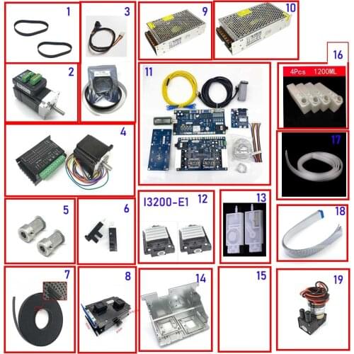 Large format printer upgrade board kit for DX5/DX7 convert to i3200 double head conversion kit for eco solvent printer