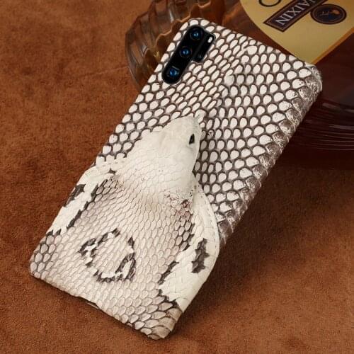 Genuine Leather snakeskins 3D phone case For Huawei P30 Pro mate 20 30 P20 Pro Lite Y9 P SMART 2019 Cove For Honor 10 20 8X Pro