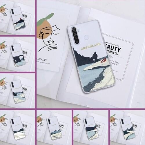 Back Cover For Oppo Realme 5 6 X50 X2 Pro Silicone Transparent Art Mountain Beach Soft Phone Case For Realme C3 X3 Xt C11 6i X