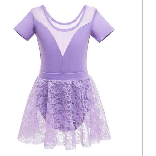 Kids Lace Ballet Dancing Dress Tutu Dress Leotard Ballerina Dance Performance Custumes Wear Dancing Clothes