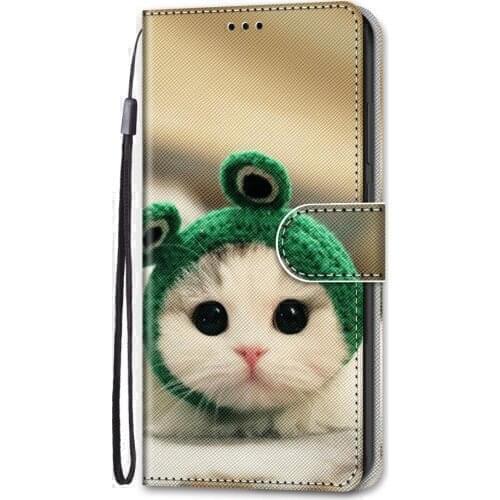 For LG K61 PU Leather Cute Painted Card Slots Wallet Case Flip Cover