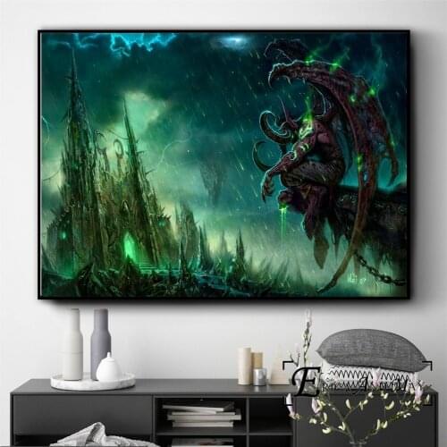 Gargoyle Monster WOW Game Figure Posters and Prints Wall art Decorative Picture Canvas Painting For Living Room Home Decor