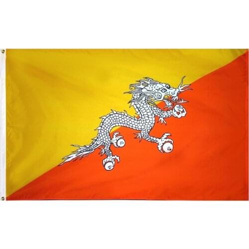 Flaglink 3x5fts 90*150cm bhutan flag of dragon