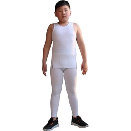 2019 Boys Compression Sets Tanktops and Pants Quick Dry Sleeveless Shirts Trousers Football Basketball Running Sets