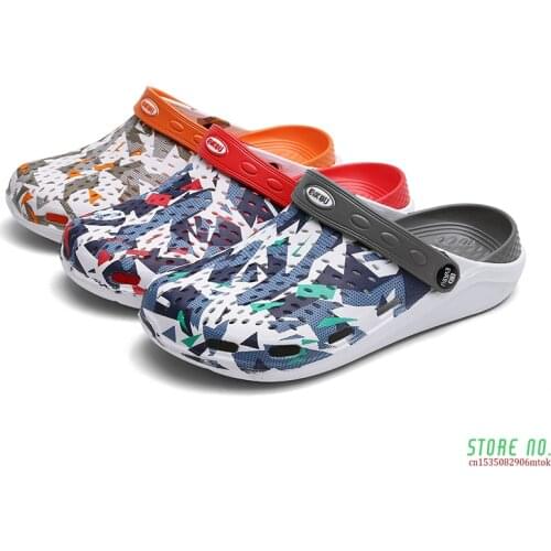 Summer Sandals Men Slippers Casual Shoes Slippers Camouflage Platform Clogs Couple Garden Shoes Beach Sandals Zapatos Hombre