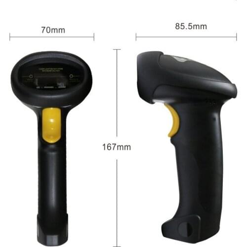 LS007 Handheld 1D Wireless Barcode Reader with USB Cable and 2.4G Adapter