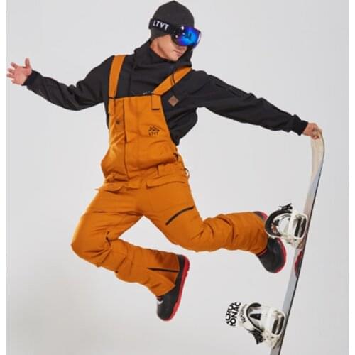 LTVT Ski Pants Professional Winter Snowboard Pants Women/Men Conjoined SKI TROUSERS Pantalon Ski Female Hiking Ski Jumpsuit