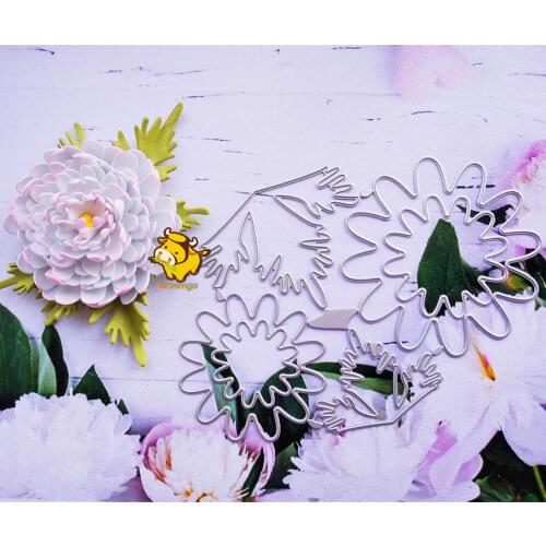 Overlapped Flower Metal Cutting Dies Stencil Template For DIY Scrapbooking Embossing Paper Cards Making Craft Dies Cut New 2020