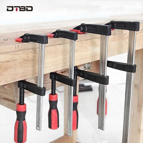 DTBD 6/12/18/24 Inch F Clamps Set Quick Ratchet Release Speed Squeeze Multi Purpose Woodworking Clamp Clip Kit DIY Hand Tool