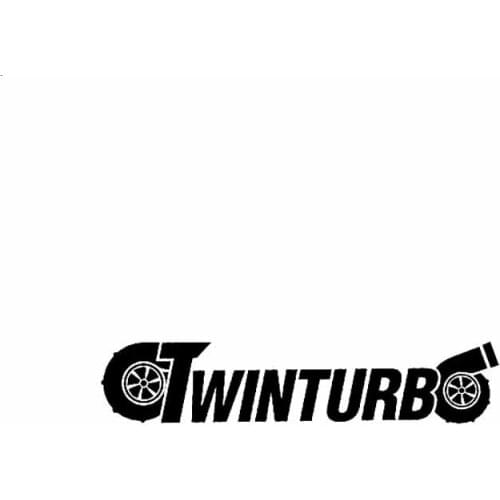 Interesting Personality Body Car Sticker TWIN TURBO Window Body Decorative Stickers Car Body Car Body PVC 16cm X 3.4cm