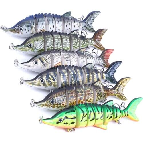 New Fishing lures Quality Hard Baits 7 Segments Jointed Bait 11cm Swimbait Lifelike Wobblers with Fishing Hooks Fishing Tackle
