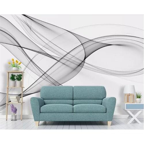 Beibehang Customized modern abstract black and white lines geometric wallpaper home decor living room wallpaper 3d on the wall