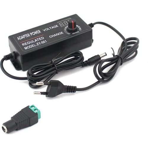 Adjustable Source LED Driver Power Adapter 3V–12V 3V-24V 9V-24V 9V 10A 2A 3A 5A Power Supply Female DC Connect LED Strip Light