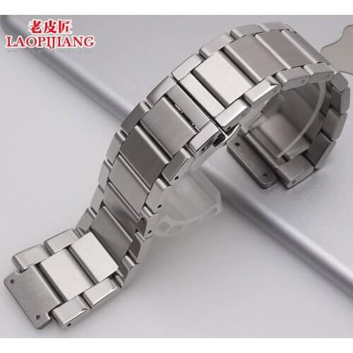 Laopijiang Luxurious Stainless steel watchband butterfly adapter fit HB watch 27mm*19mm (lug) strap for Men with screws and tool