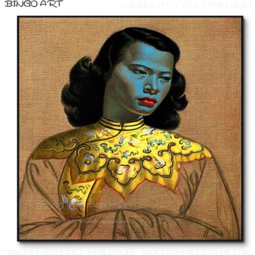 Top Artist Hand-painted High Quality Luxury Wall Art Chinese Girl Oil Painting on Canvas Vintage Art Chinese Girl Oil Painting