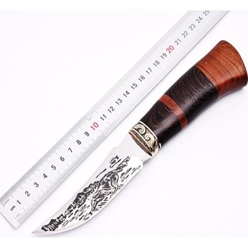 Outdoor high hardness fruit knife, survival multi-function saber, small straight knife, camping knife