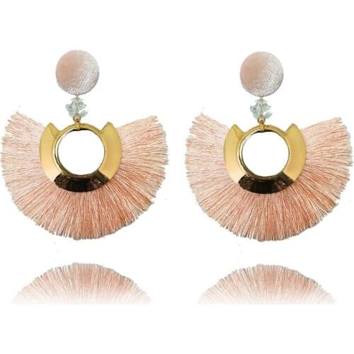 KEJIALAI Bohemian Big Tassel Earrings For Women Female Chandelier Earring Handmade Brincos Statement Fashion Jewelry Wholesale