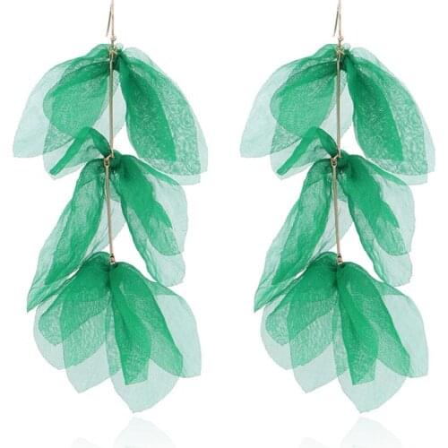 ELEGANCE11 Trendy Korea Earrings Handmade Yarn Earrings Gold Hook Long Tassel Earrings for Women Costume Earings Gfit Christmas