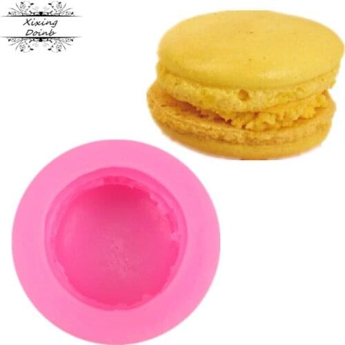 1Pcs 3D Marcharon shaped silicone soft candy mold cake decorating tool Candy Chocolate Mold