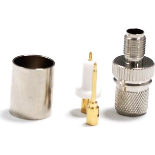 1PC RP-SMA Female Jack RF Coax Connector Crimp for RG8,RG213,LMR400 straight Nickelplated NEW wholesale