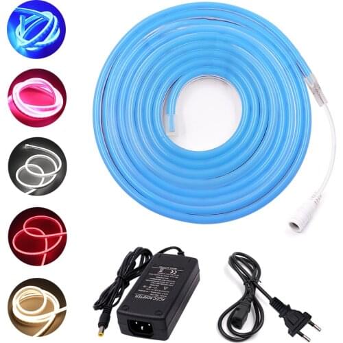 DC 12V LED Strip Neon Rope Light 2835 120leds/m 6mm Neon flex Waterproof Flexible Neon Light DIY Neon sign lights 1m 2m 3m 5m