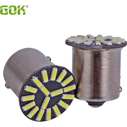 2PCS 1156 BA15S led 18SMD 4014 led White LED Bulb p21w R5W led car bulb Turn Signal Reverse Light Car Light Source parking 12V