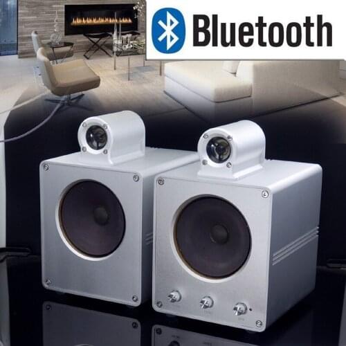 30W*2 4-inch Aluminum Alloy Bookshelf Speaker DIY Computer Active Speaker Bluetooth 4.2 Audiophile Audio Home Audio 8Ohm
