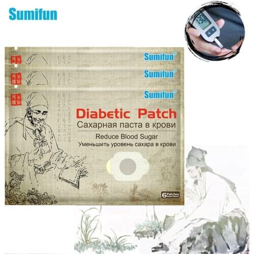 6/18/24/30pcs Sumifun 100% Natural Herbal Extract Diabetic Patches Reduce Glucose Content Stabilizes Blood Sugar Level Plaster