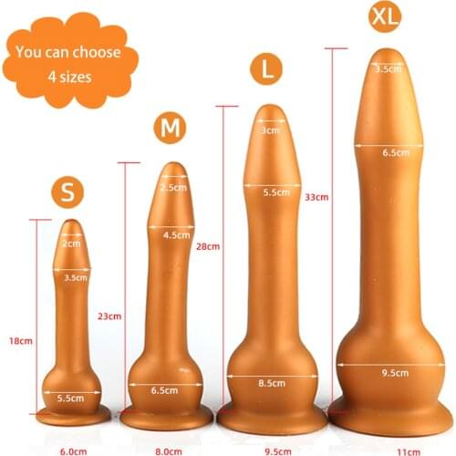 XL Super Long Silicone Anal Plug Huge Dildo Large Butt Plug With Suction Cup Prostate Massage Erotic Anal Sex Toy For Woman Men