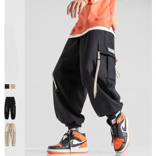 Streetwear Black Pants Men Joggers Nice Mens Straight Harem Pants Men Korean Hip Hop Trousers Plus Size 5XL