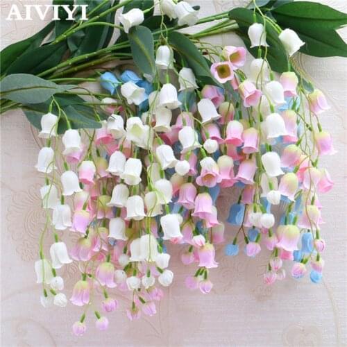 New artificial flower bellflower Campanula wedding soft decoration DIY bell flower home hotel wedding decoration silk flower