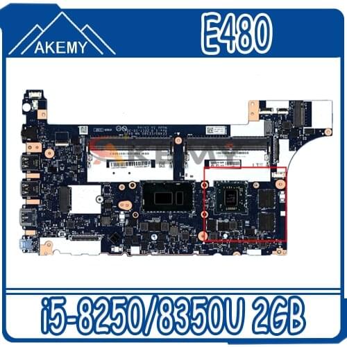 For lenovo ThinkPad E480 E580 01LW922 original mainboard NM-B421 Laptop motherboard 100% fully tested With i5-8250/8350U 2GB
