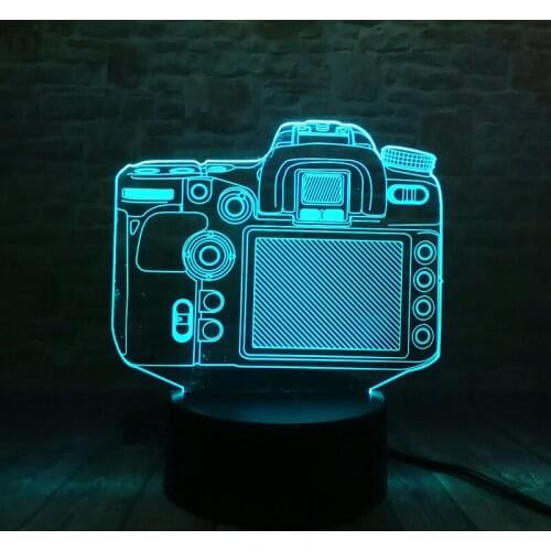 Camera Action Figure Luminous Juguetes 3D Illusion LED Nightlight Colorful Flashing Light Bedroom Decor Model Toys