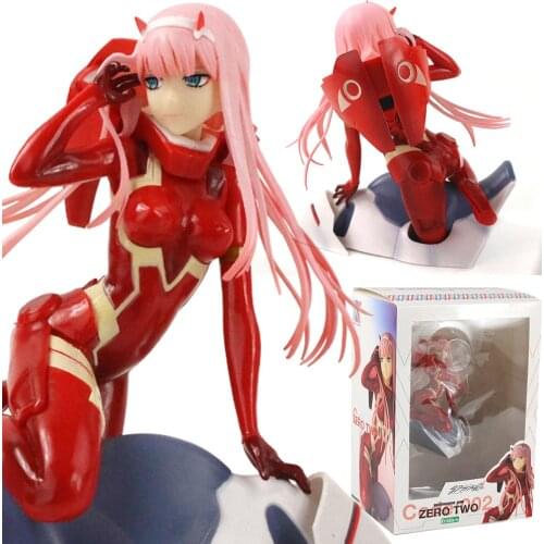 15cm Anime Darling in the FRANXX Figure Toy Zero Two 02 red clothes girls PVC Action Figures Collectible Model toy For Kids gift