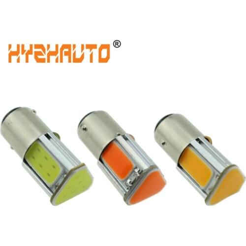 HYZHAUTO 1Pc 1157 LED Bay15d P21/5W COB Car Brake Lights White Red Yellow Auto Parking Lamp Bulb 12V